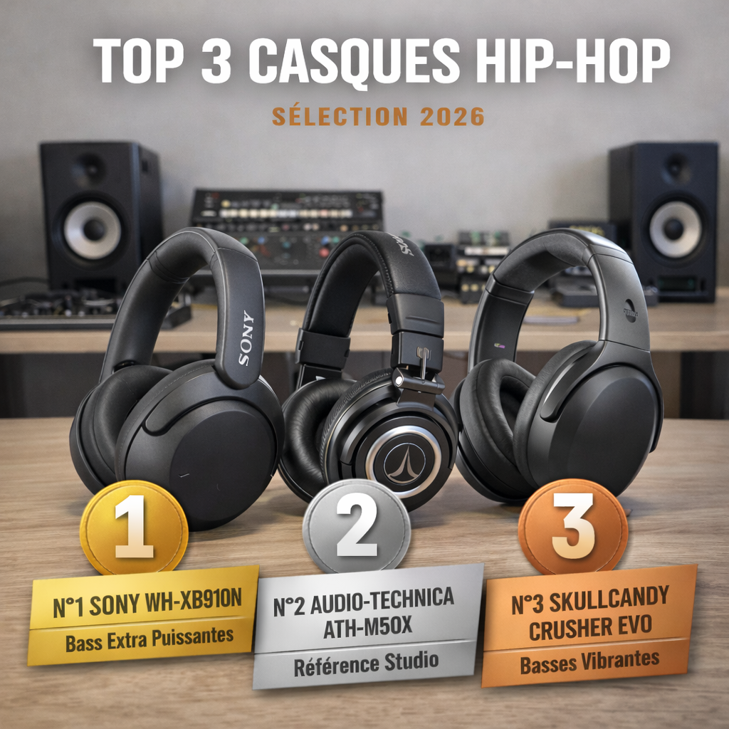 Casque hip-hop basses puissantes